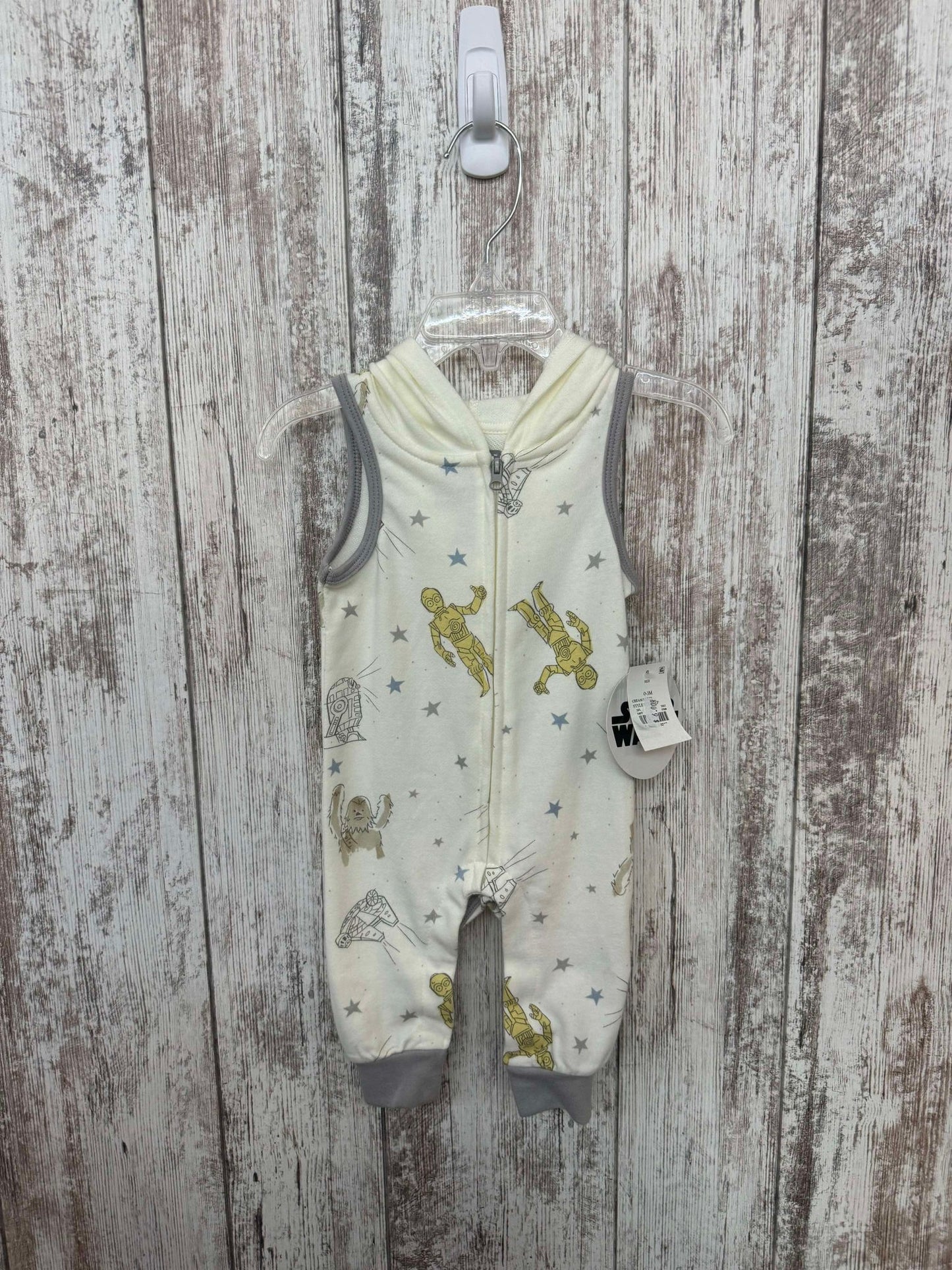 0-3M STAR WARS HOODED ONESIE