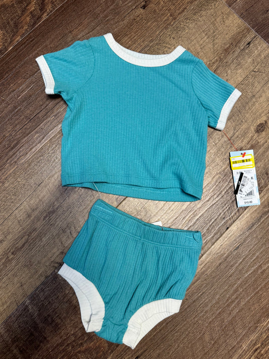 0-3M Cat&Jack Teal Outfit