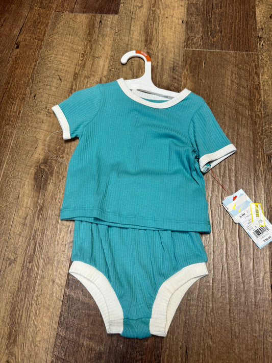 6-9M Cat&Jack Teal Outfit