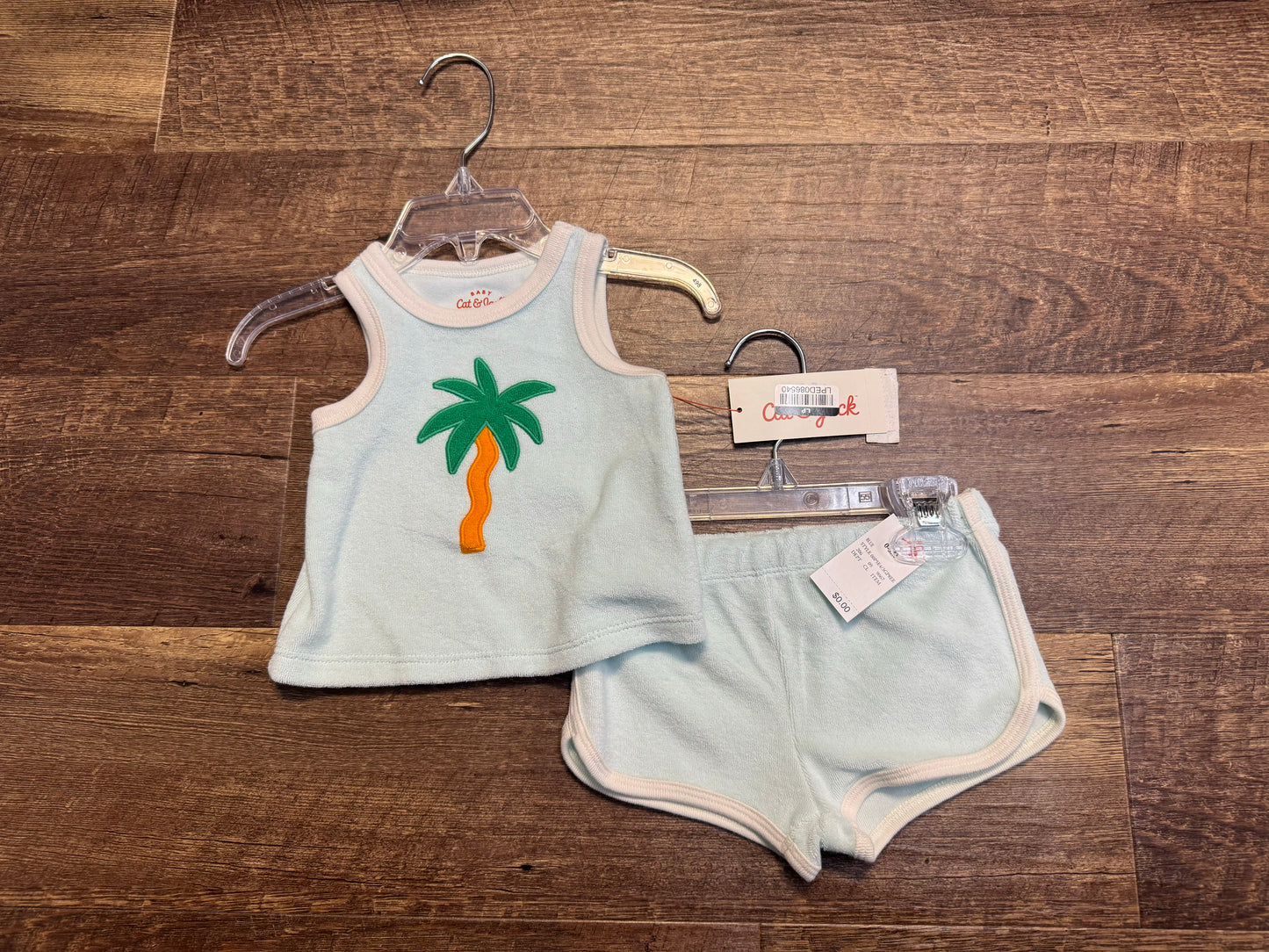 0-3M Cat&Jack Palm Tree Outfit