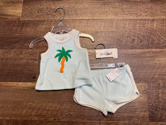 0-3M Cat&Jack Palm Tree Outfit