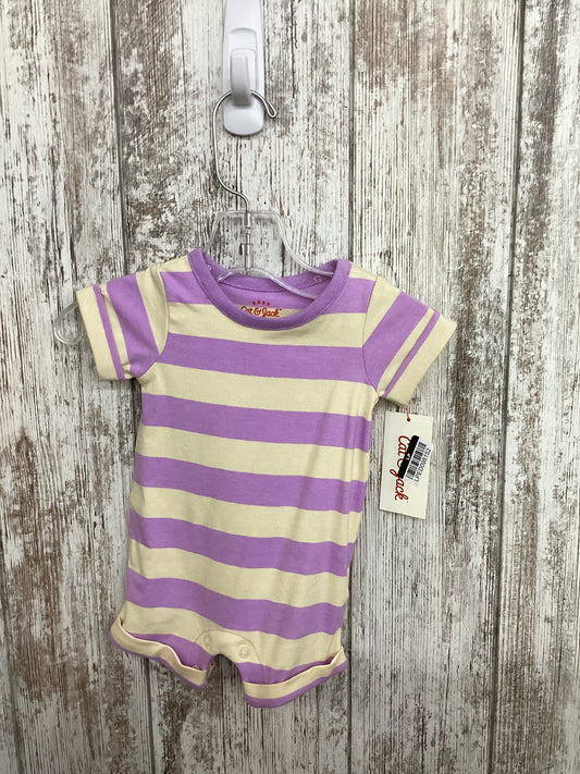 Newborn Cat&Jack Purple Stripe Bodysuit