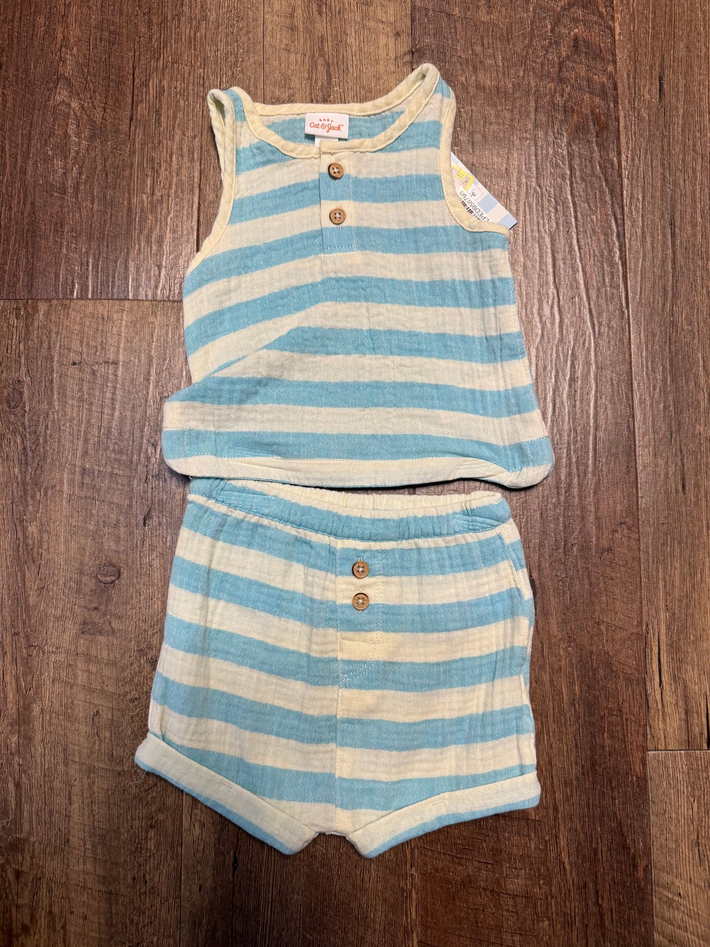 3-6M Cat&Jack Stripe Outfit