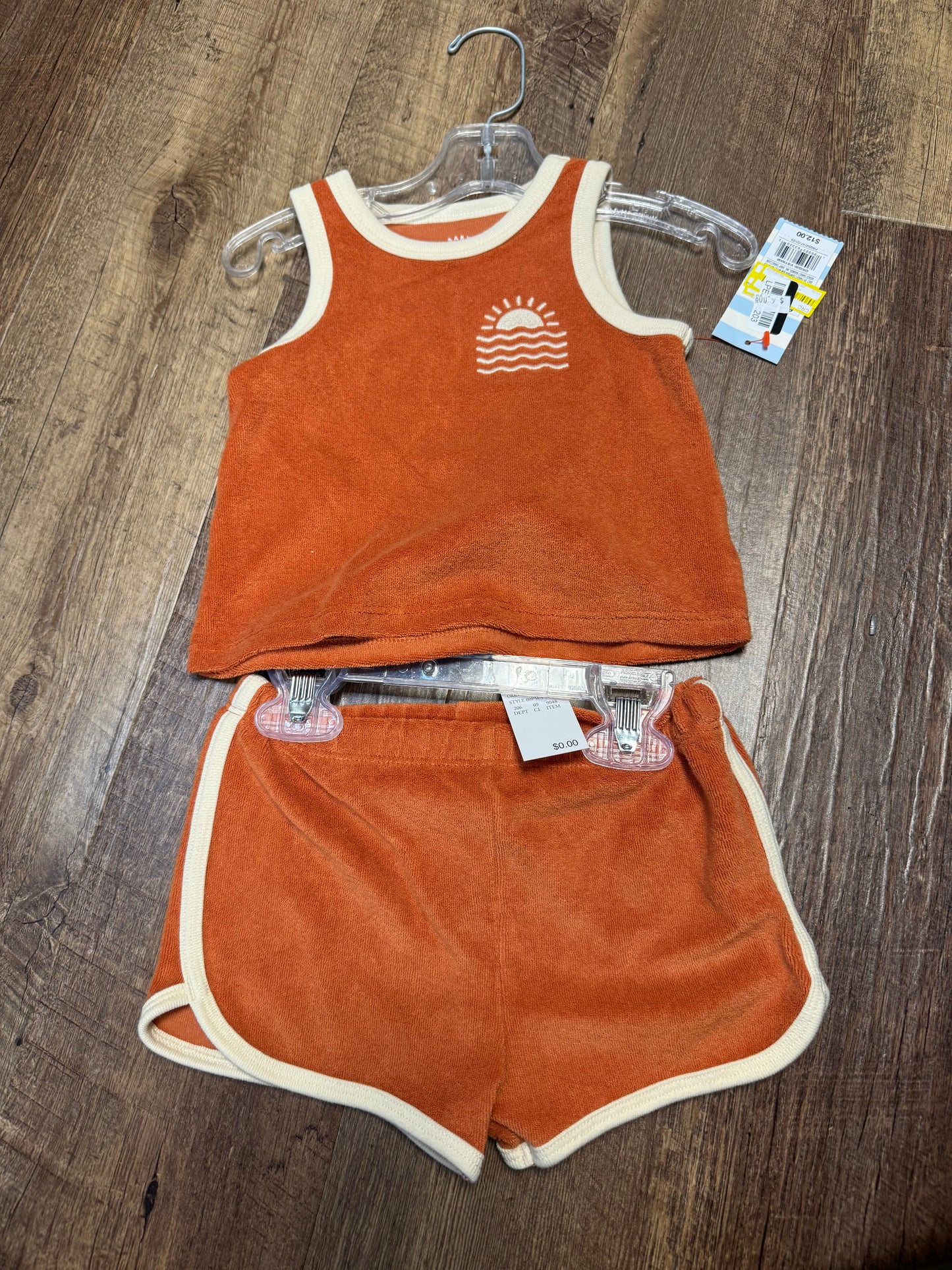 6-9M Cat&Jack Burnt Orange Outfit