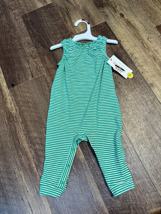 3-6M Cat&Jack Green & White Stripes