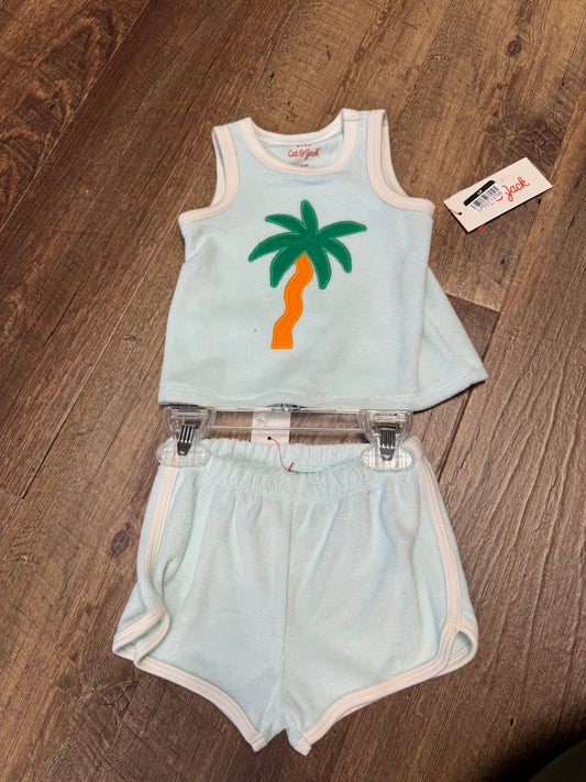 3-6M Cat&Jack Palm Tree Outfit