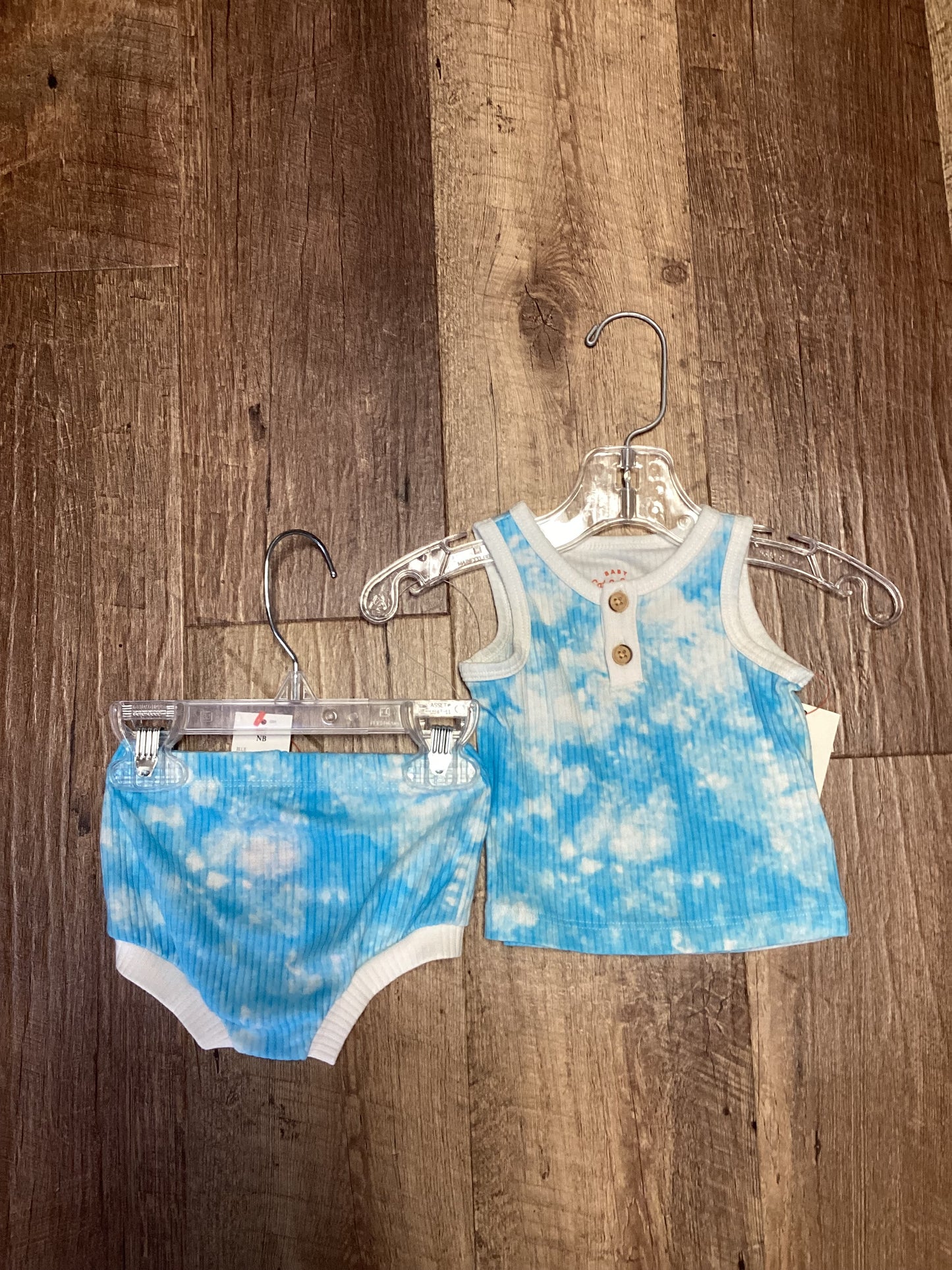 Newborn Cat&Jack Blue Tie-Dye Outfit