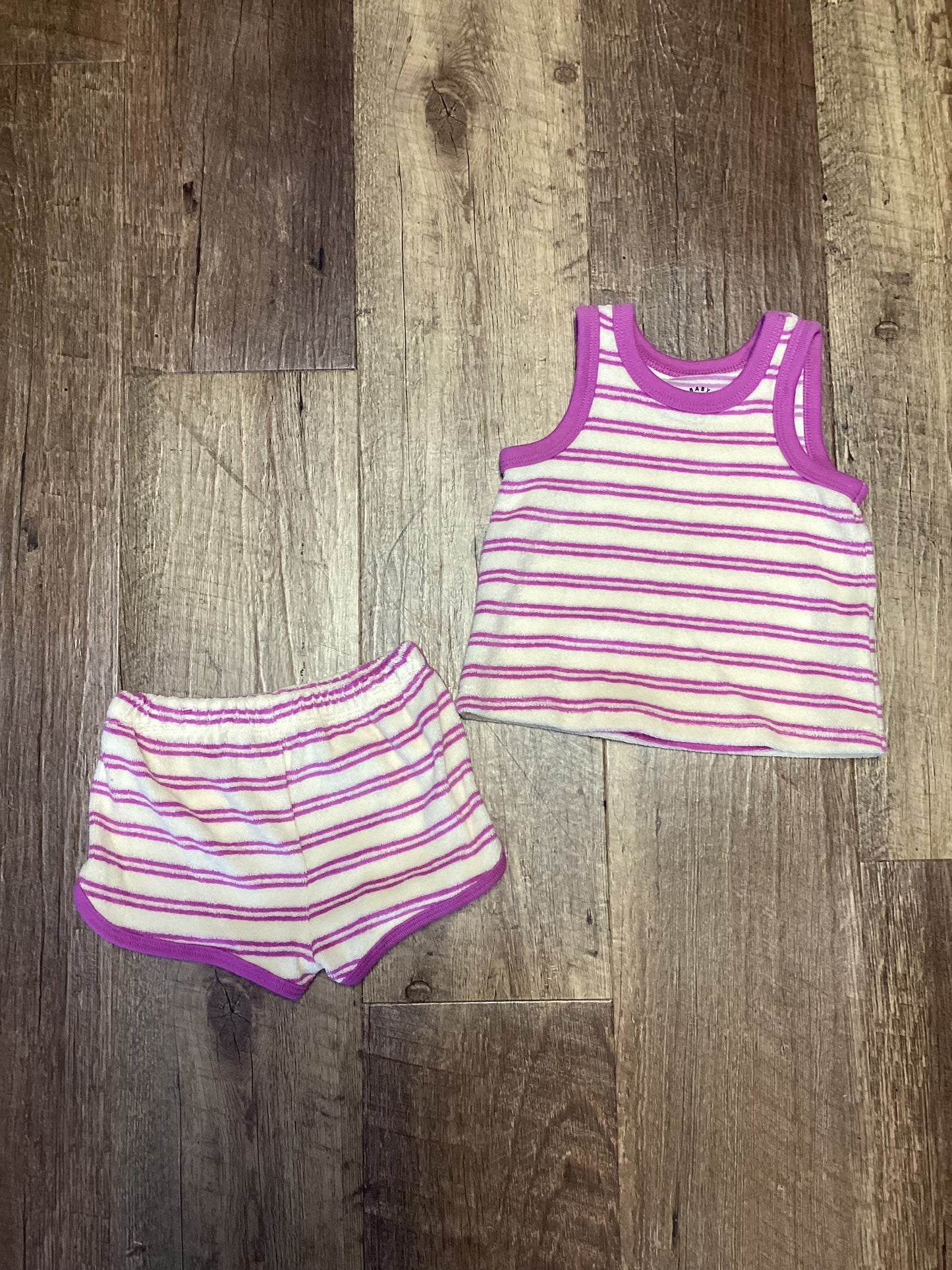 0-3M Cat&Jack Purple Stripe Outfit