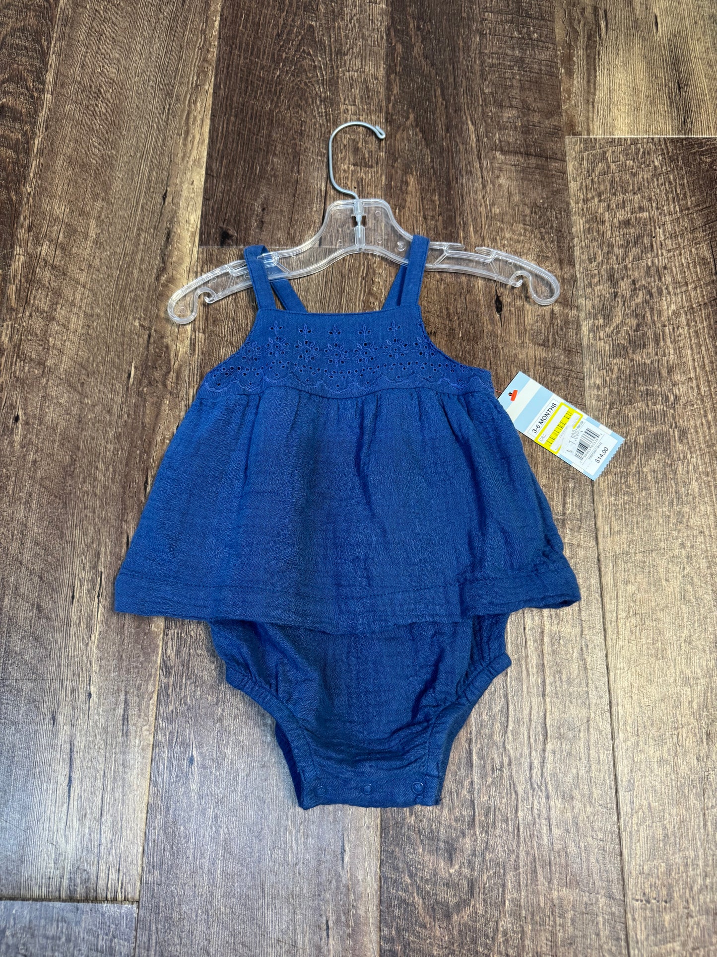 3-6M Cat&Jack Navy Blue Bodysuit