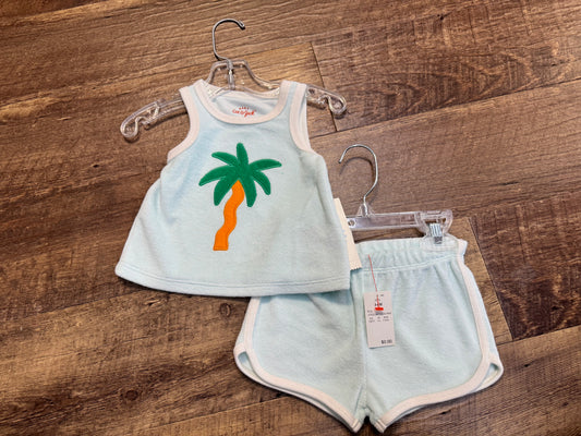 3-6M Cat&Jack Palm Tree Outfit