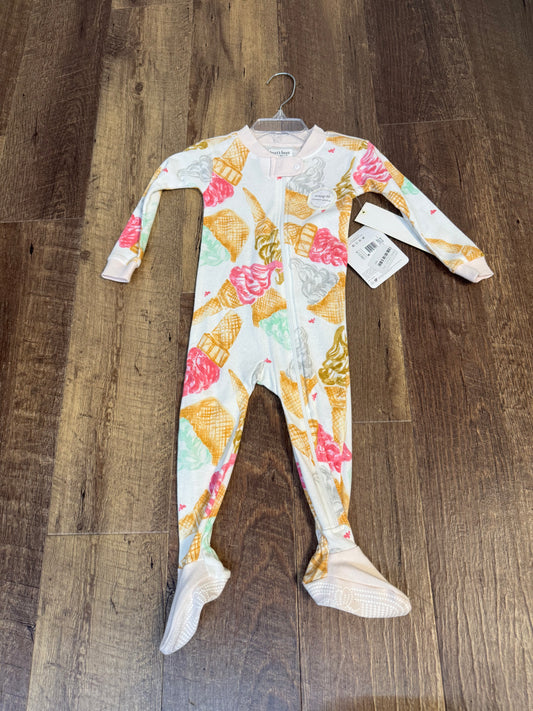 12M Burt's Bees Zip Up Bodysuit