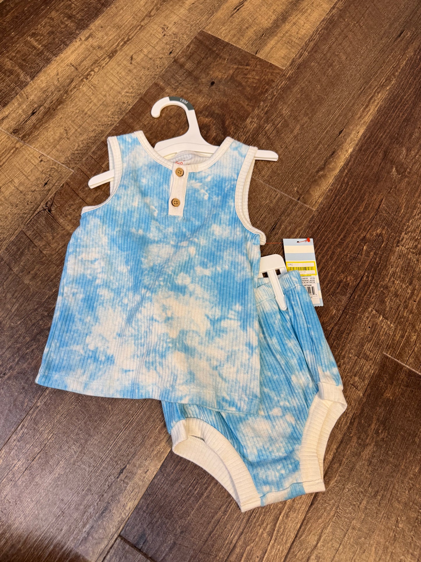 18M Cat&Jack Blue Tie-Dye Outfit