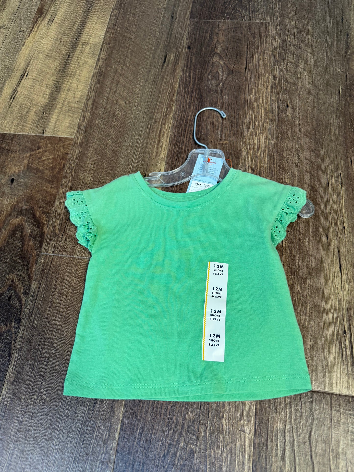 12M Cat&Jack Green Shirt