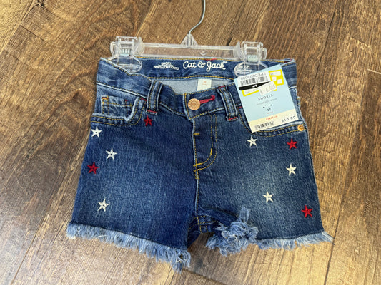 2T Cat&Jack Star Jean Shorts