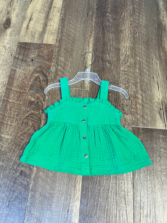 12M Cat&Jack Green Shirt