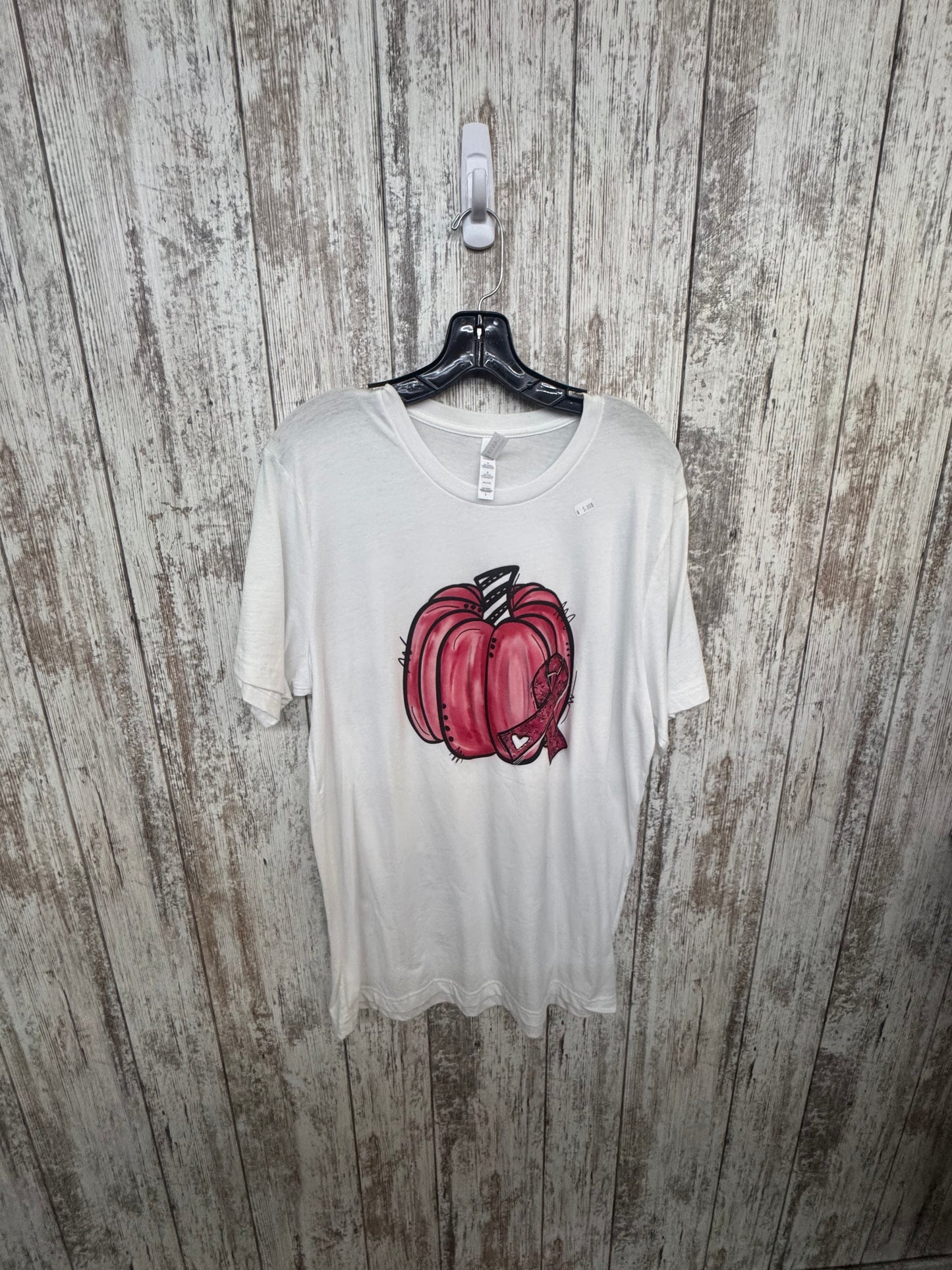 L - Pink Ribbon Pumpkin Shirt